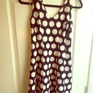 Navy polka dot dress